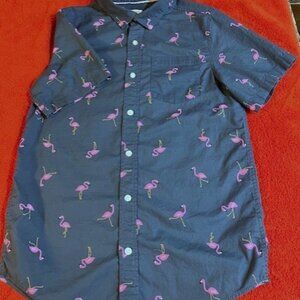 Cat & Jack Youth 14-16 SS Button-down in Dark Blue